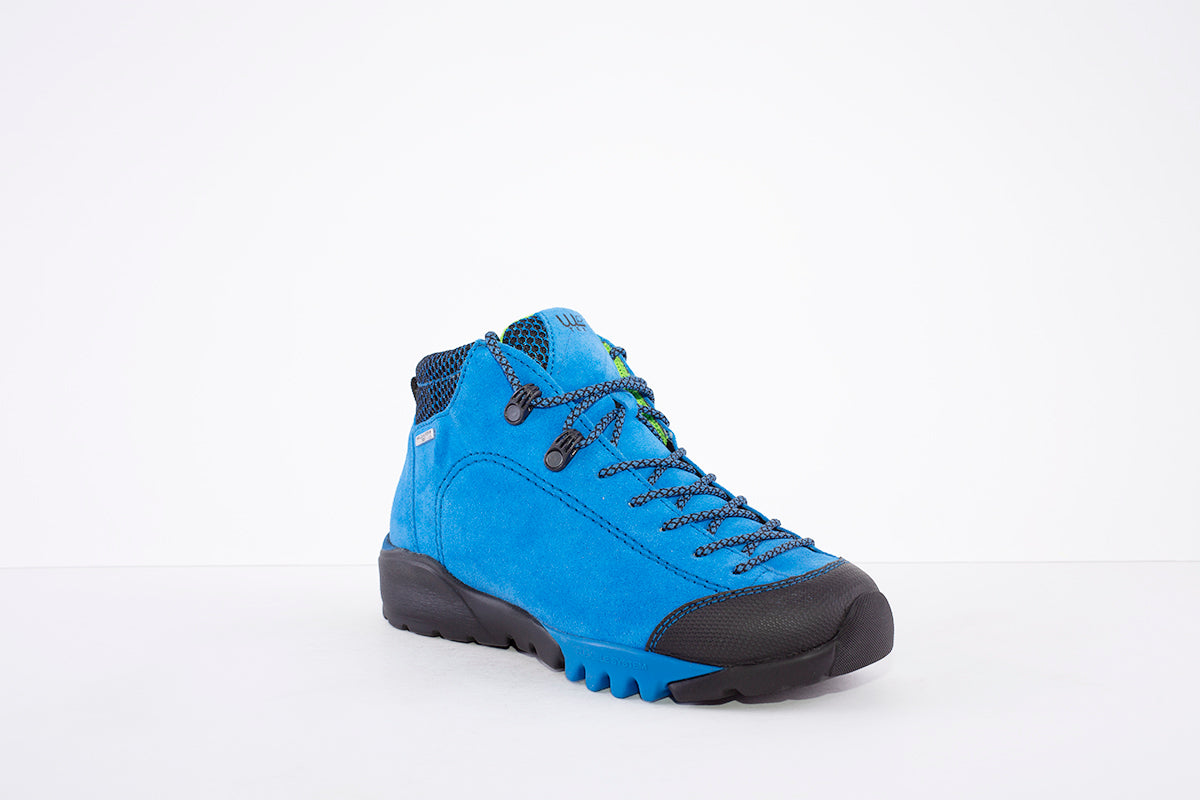 WALDLAUFER - 787970 AMIATA WATER RESISTANT LACE UP HIKING BOOT - BLUE SUEDE
