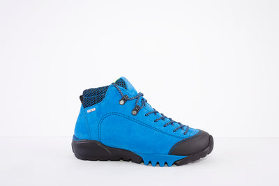 WALDLAUFER - 787970 AMIATA WATER RESISTANT LACE UP HIKING BOOT - BLUE SUEDE