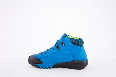 WALDLAUFER - 787970 AMIATA WATER RESISTANT LACE UP HIKING BOOT - BLUE SUEDE