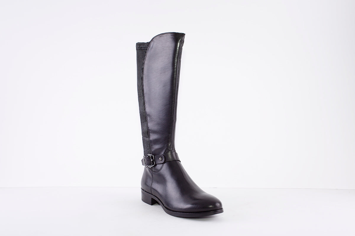 CAPRICE - 25509-019 LONG LOW HEEL BOOT - BLACK