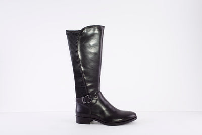 CAPRICE - 25509-019 LONG LOW HEEL BOOT - BLACK