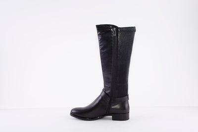 CAPRICE - 25509-019 LONG LOW HEEL BOOT - BLACK
