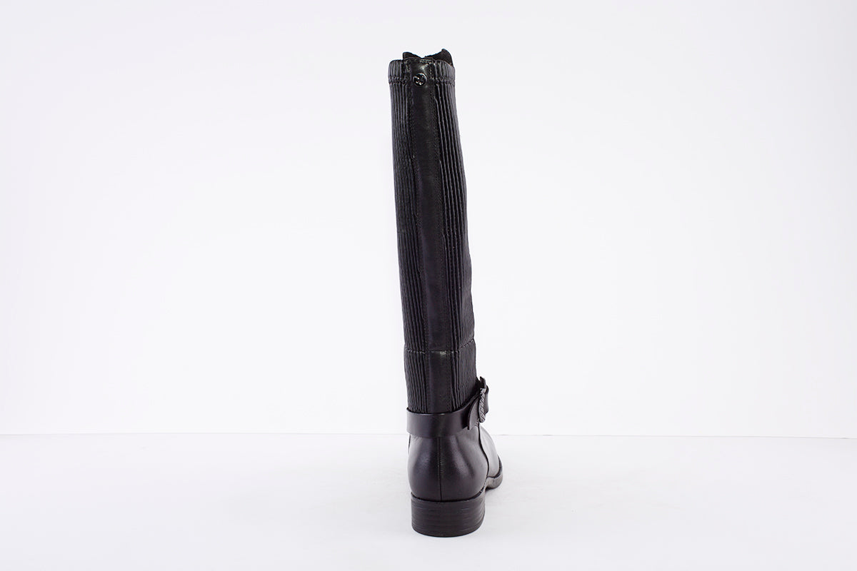 CAPRICE - 25509-019 LONG LOW HEEL BOOT - BLACK