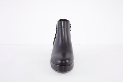 MILLIE & CO - AMANDA LOW WEDGE ANKLE BOOT - BLACK