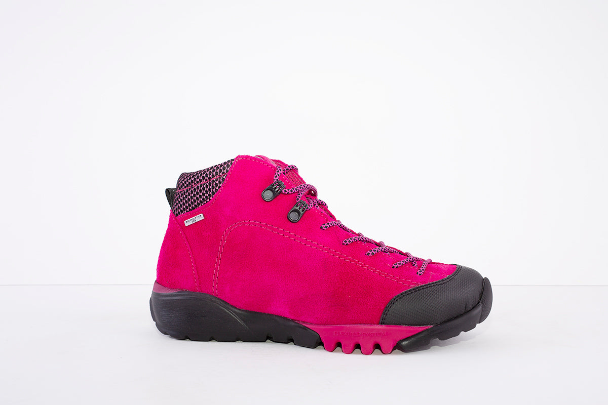 WALDLAUFER - 787970 AMIATA LACE UP WATER RESISTANT HIKING BOOT - PINK SUEDE