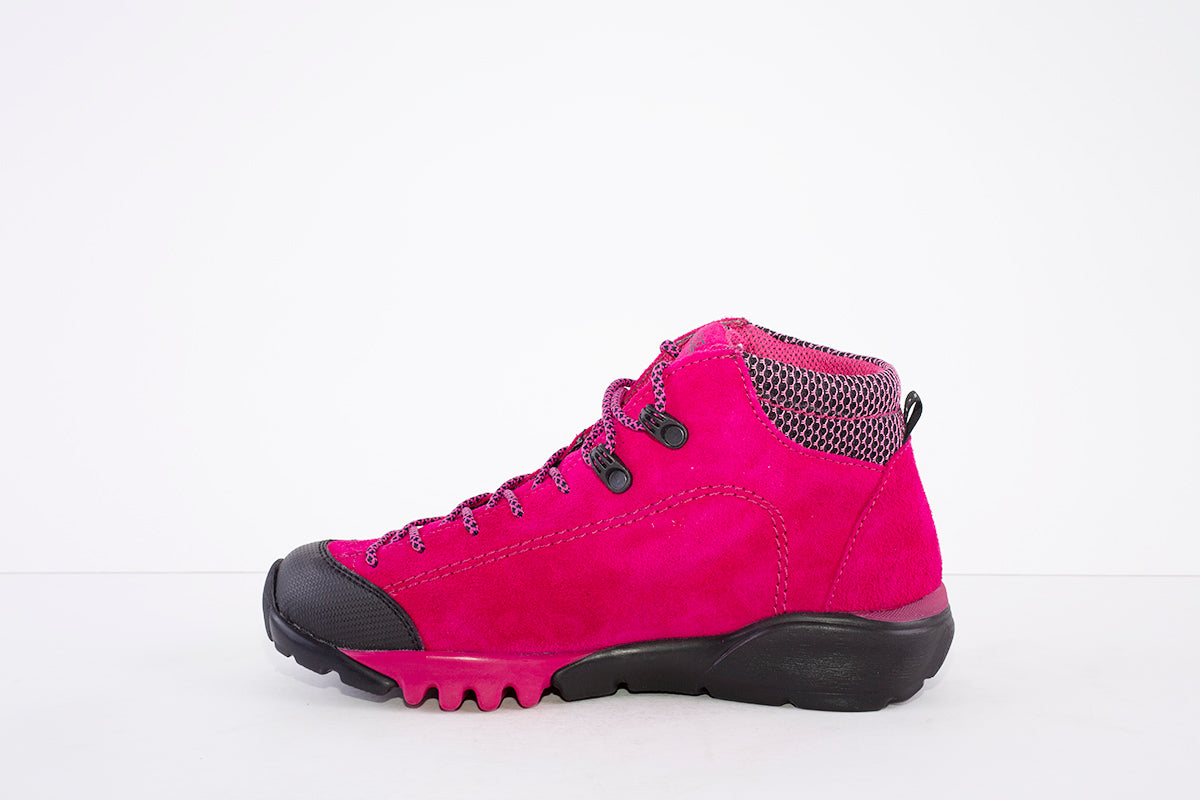WALDLAUFER - 787970 AMIATA LACE UP WATER RESISTANT HIKING BOOT - PINK SUEDE