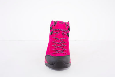 WALDLAUFER - 787970 AMIATA LACE UP WATER RESISTANT HIKING BOOT - PINK SUEDE