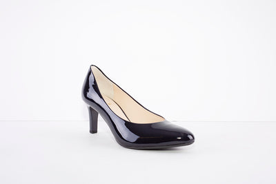 HOGL 0-176004 STUDIO 60-MEDIUM STILETTO  HEEL COURT SHOE - NAVY PATENT