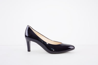 HOGL 0-176004 STUDIO 60-MEDIUM STILETTO  HEEL COURT SHOE - NAVY PATENT