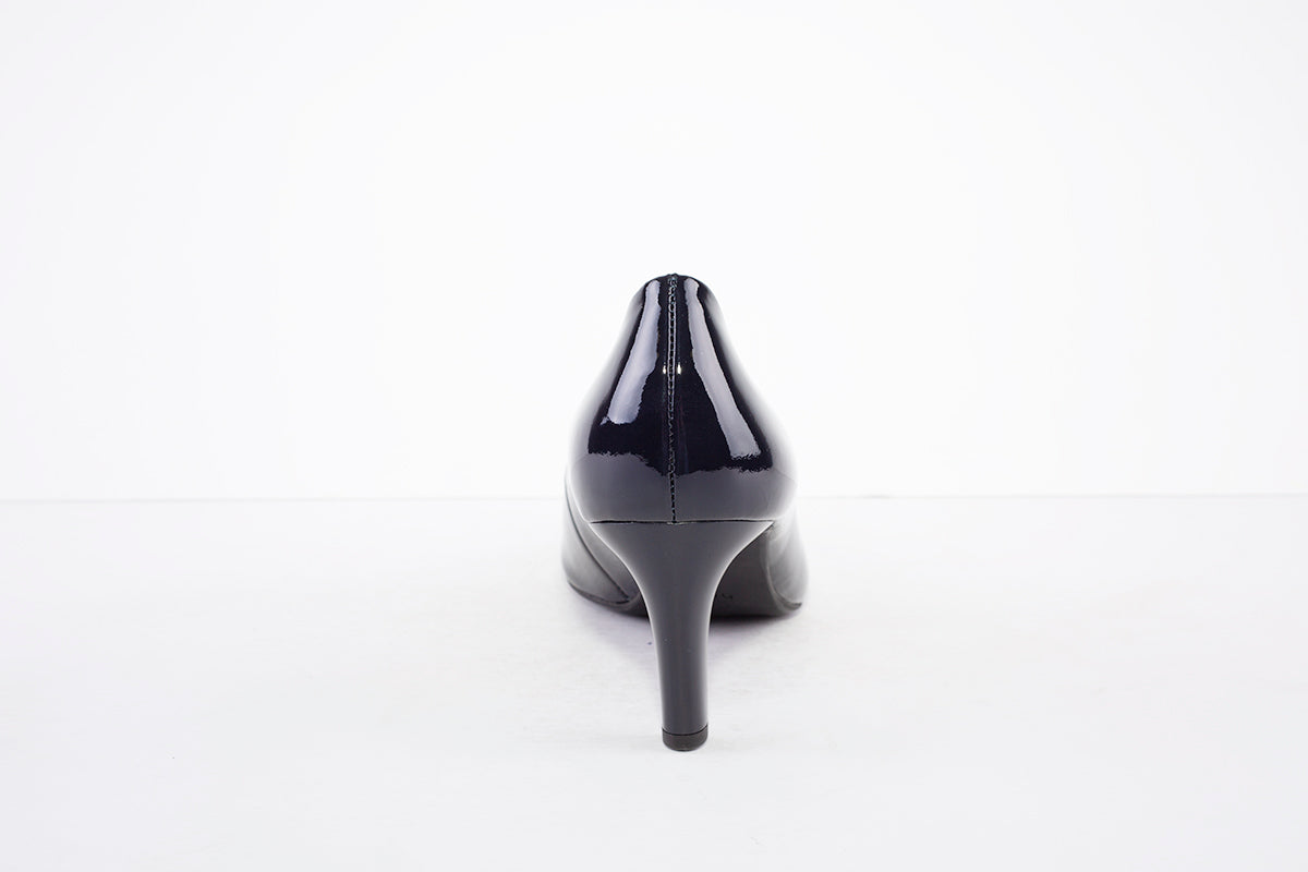 HOGL 0-176004 STUDIO 60-MEDIUM STILETTO  HEEL COURT SHOE - NAVY PATENT