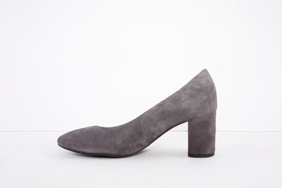HOGL - 2-105002 MEDIUM HEEL COURT SHOE - GREY SUEDE