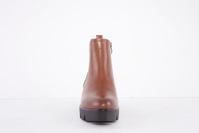 MILLIE & CO - ELIZABETH WEDGE ANKLE BOOT - TAN