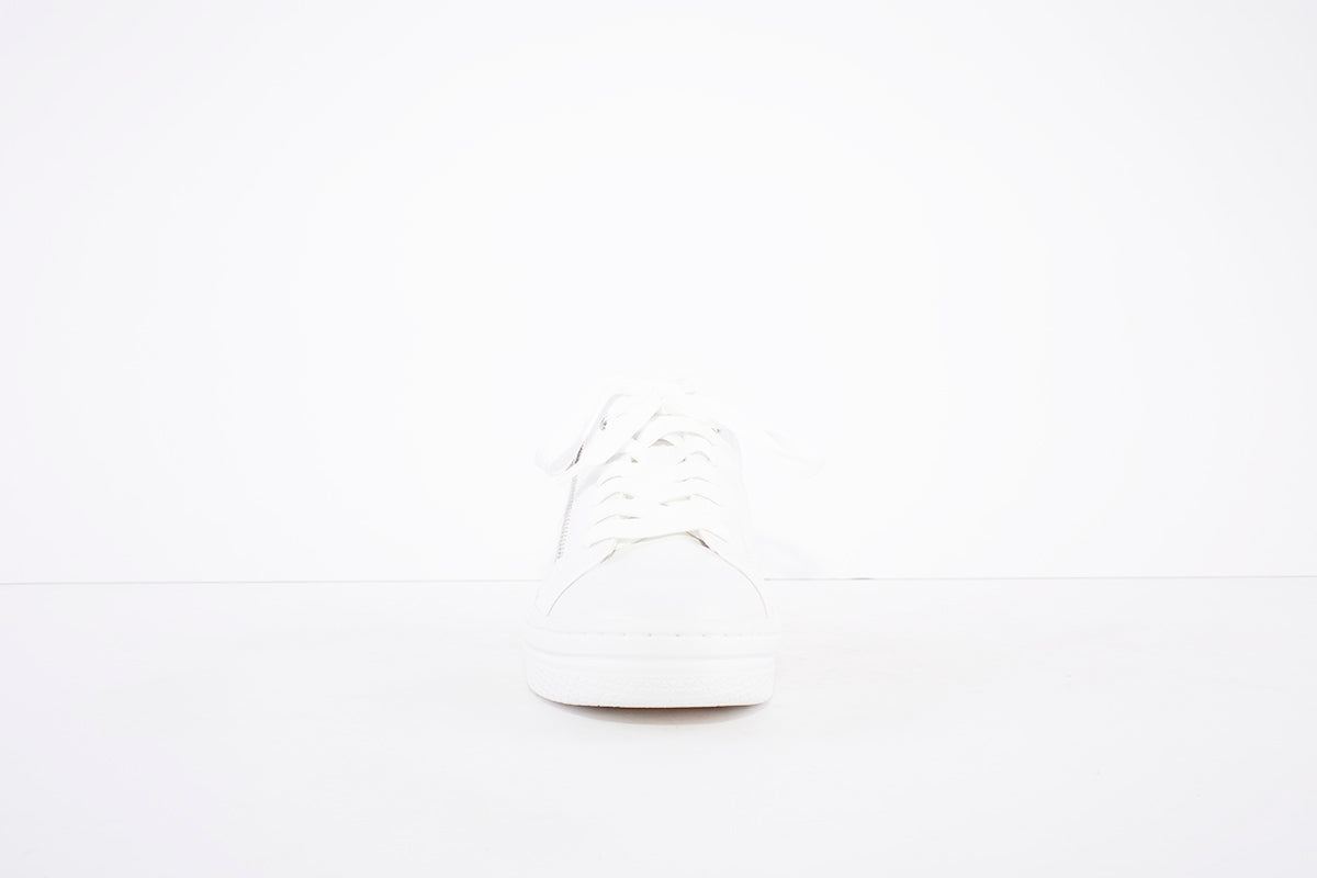MARCO TOZZI - 23718-197- FLAT LACED/ZIP FASHION SHOE - WHITE