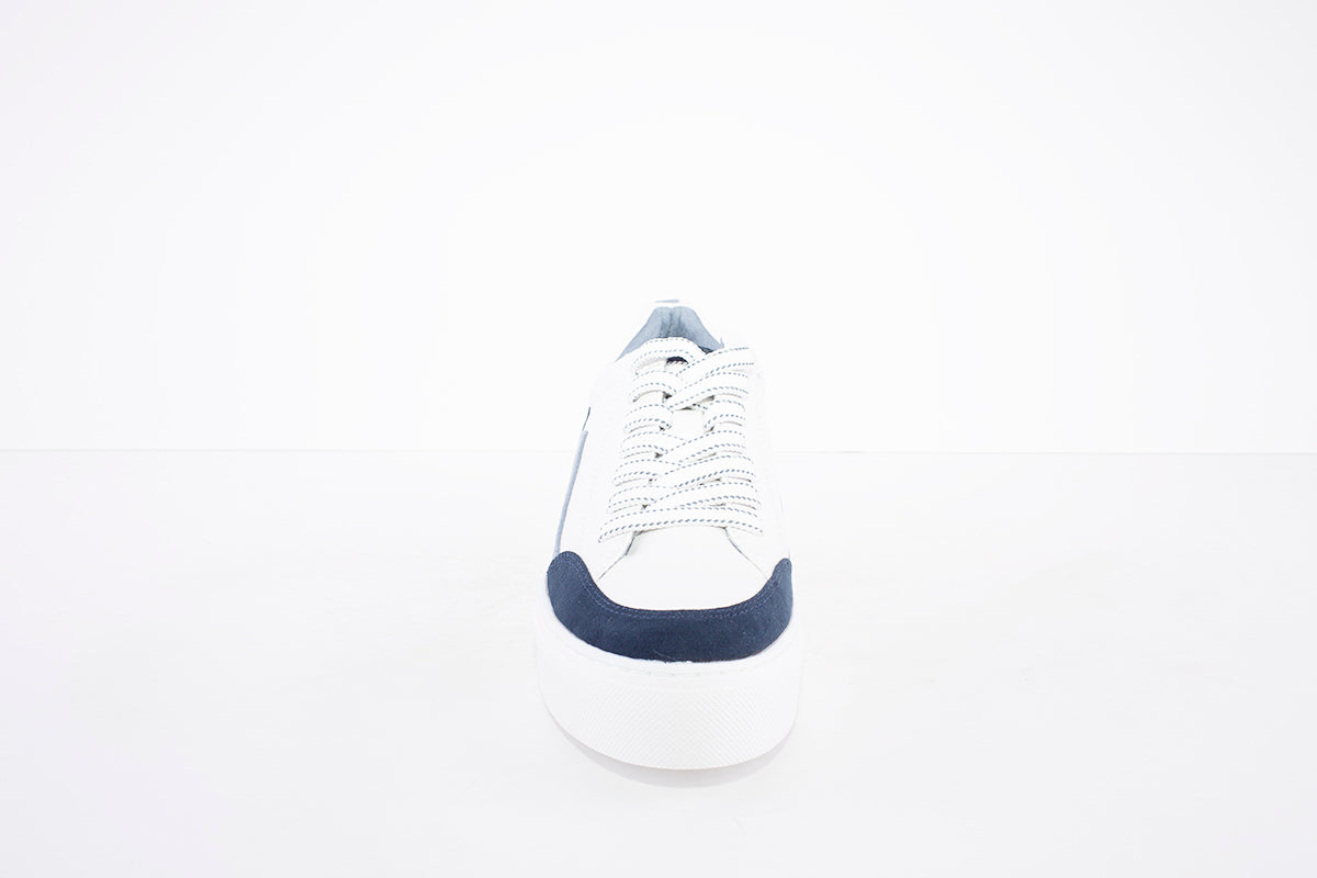 MARCO TOZZI - 23703-135 LACED FASHION SHOE - WHITE/NAVY