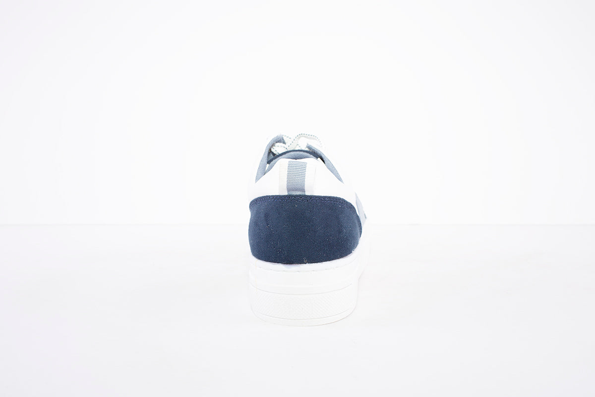 MARCO TOZZI - 23703-135 LACED FASHION SHOE - WHITE/NAVY