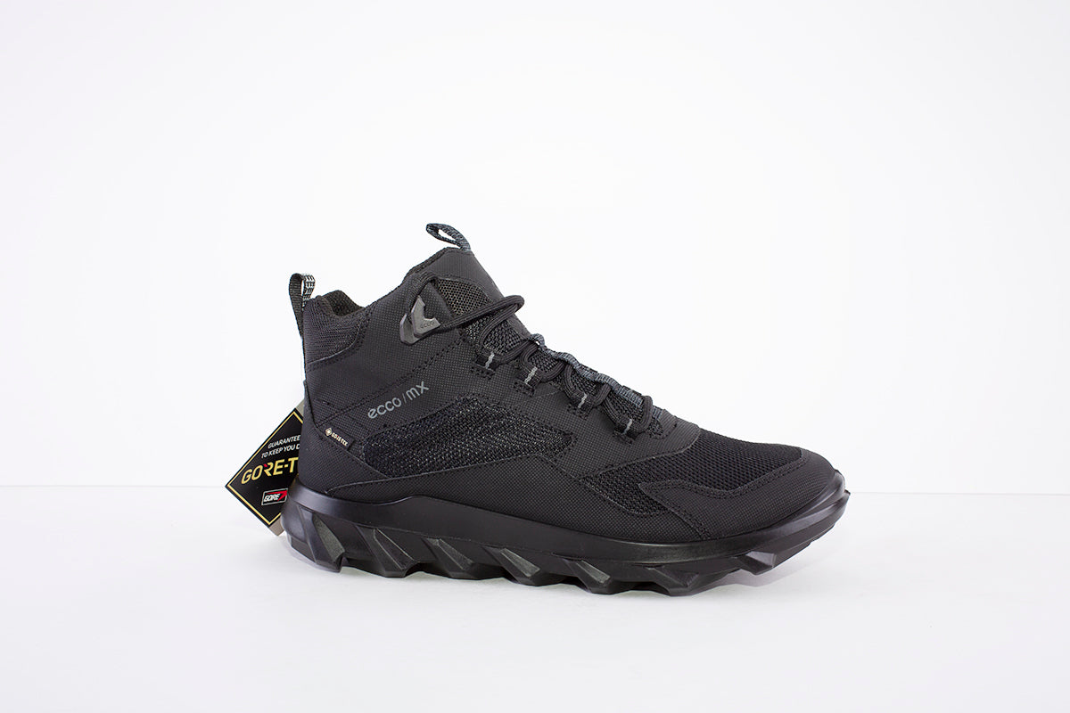ECCO - 820223 LACED COMFORT WATERPROOF WALKING ANKLE BOOT - BLACK