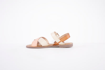 REFRESH - 79293- FLAT FASHION STRAP SANDAL - BEIGE COMB