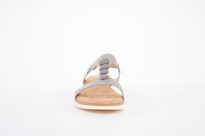 LUNAR - JLH291 NIXON FLAT STRAP FASHION SANDAL - PEWTER