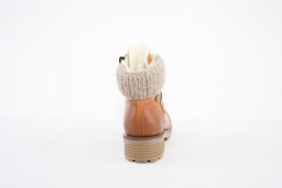RIEKER TEX WOOL LINED LACED ANKLE BOOT - Z0444-24-TAN