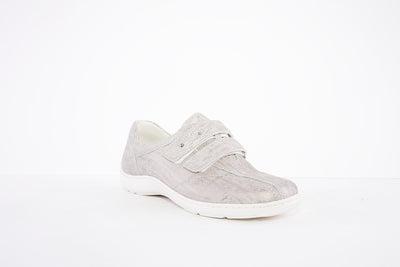 WALDLAUFER - 496301 133 HENNI DOUBLE VELCRO SHOE- H WIDTH - TAUPE METALLIC