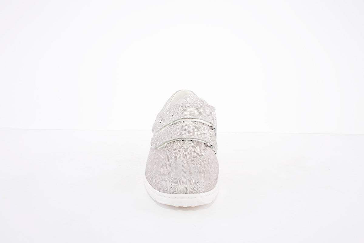 WALDLAUFER - 496301 133 HENNI DOUBLE VELCRO SHOE- H WIDTH - TAUPE METALLIC