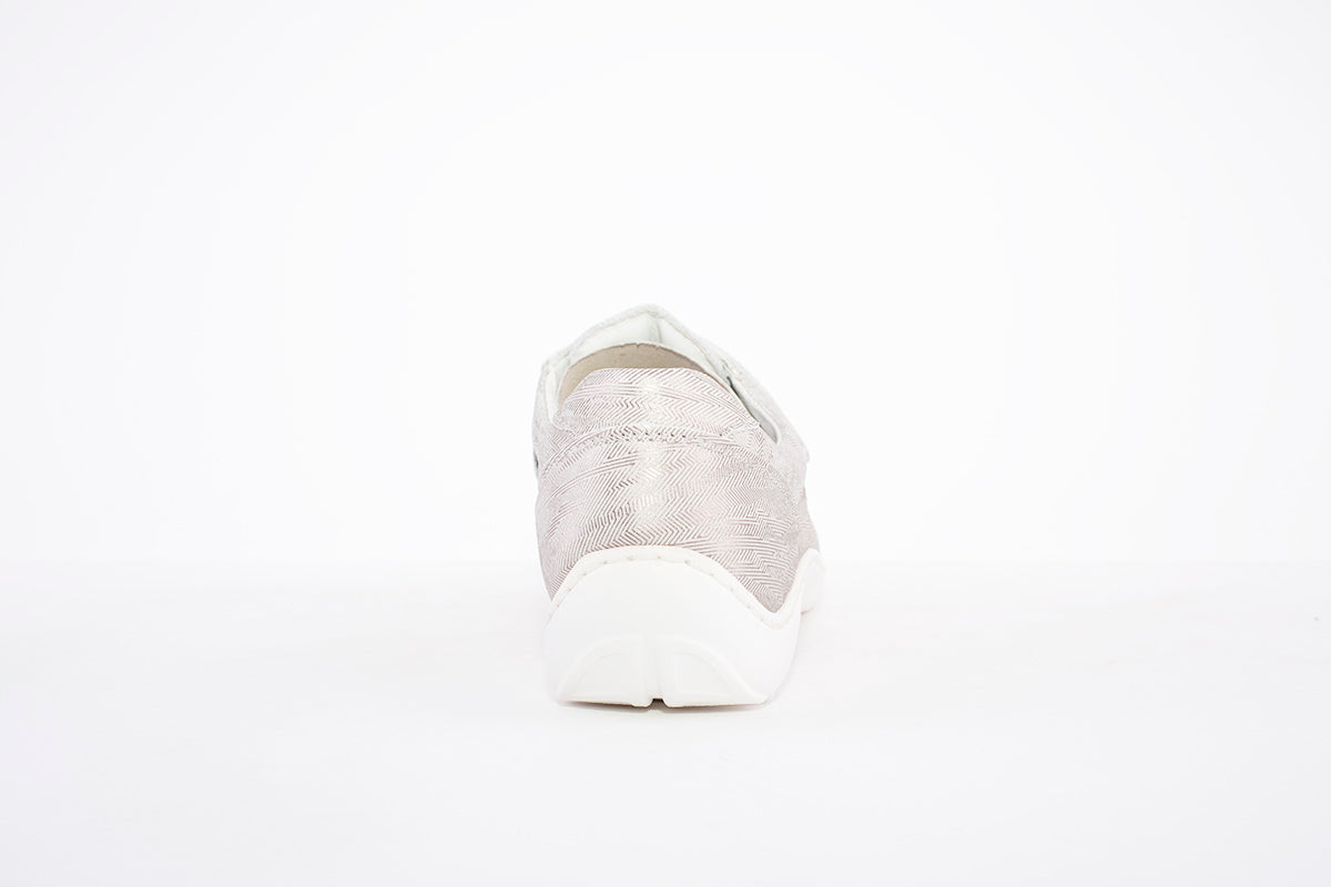 WALDLAUFER - 496301 133 HENNI DOUBLE VELCRO SHOE- H WIDTH - TAUPE METALLIC
