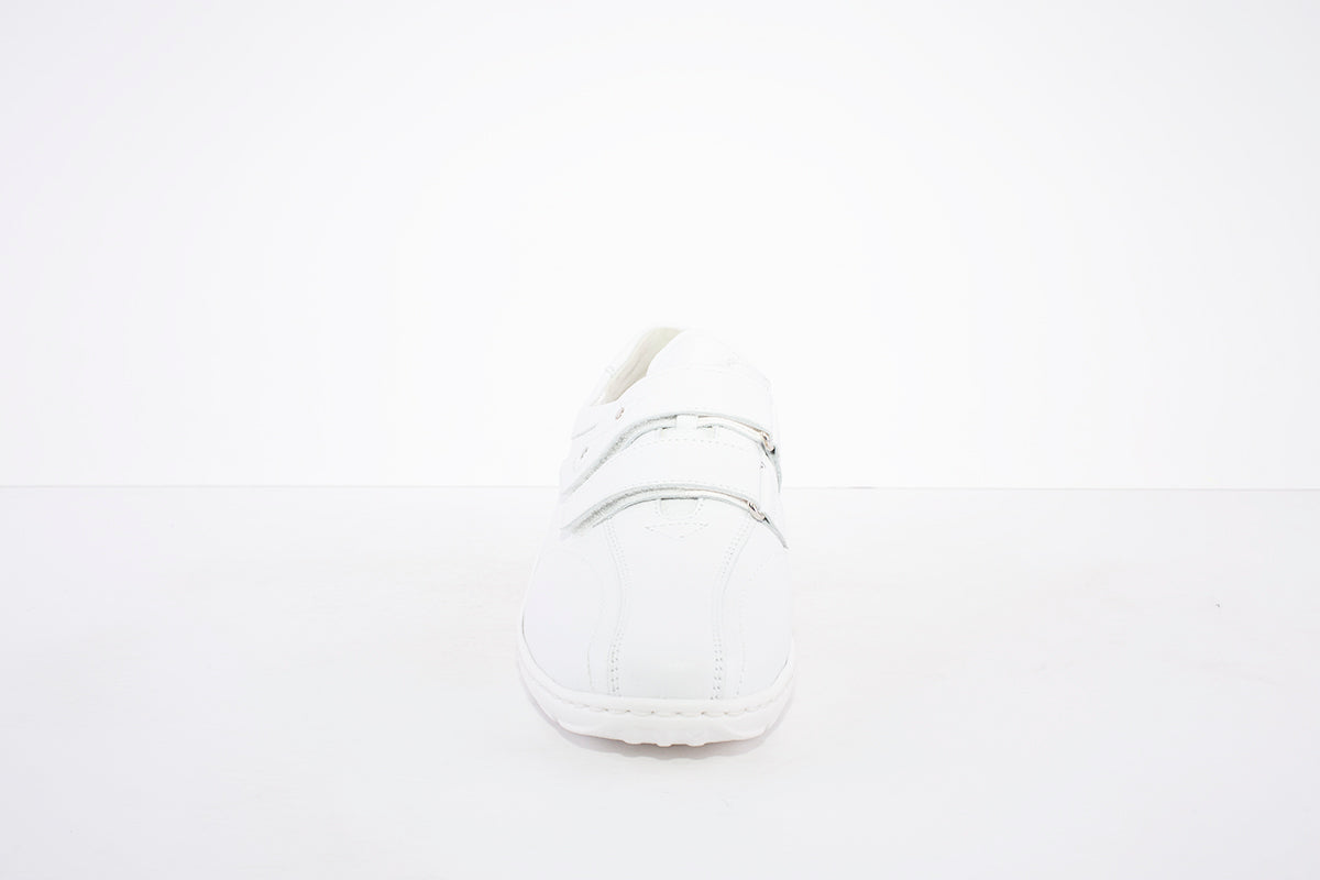 WALDLAUFER - 496301 171 HENNI DOUBLE VELCRO SHOE- H WIDTH - WHITE LEATHER