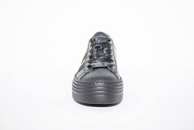 NeroGiardini - I013370D FLATFORM LACED FASHION SHOE - BLACK/GOLD