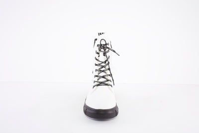 RIEKER TEX LACED ANKLE BOOT LAMBSWOOL LINING - X3414-80- WHITE
