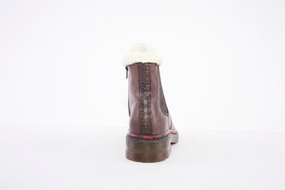 RIEKER - 76298-25 FLAT ELASTICATED SIDE GUSSET CHELSEA ZIP BOOT - BROWN