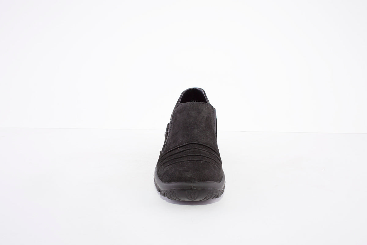 RIEKER TEX SLIP-ON SHOE - L7154-00 BLACK SUEDE