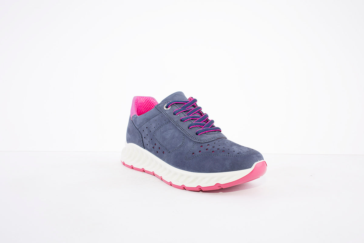 IMAC - 156810 LACE UP FASHION SHOE - NAVY/PINK