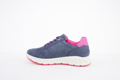 IMAC - 156810 LACE UP FASHION SHOE - NAVY/PINK