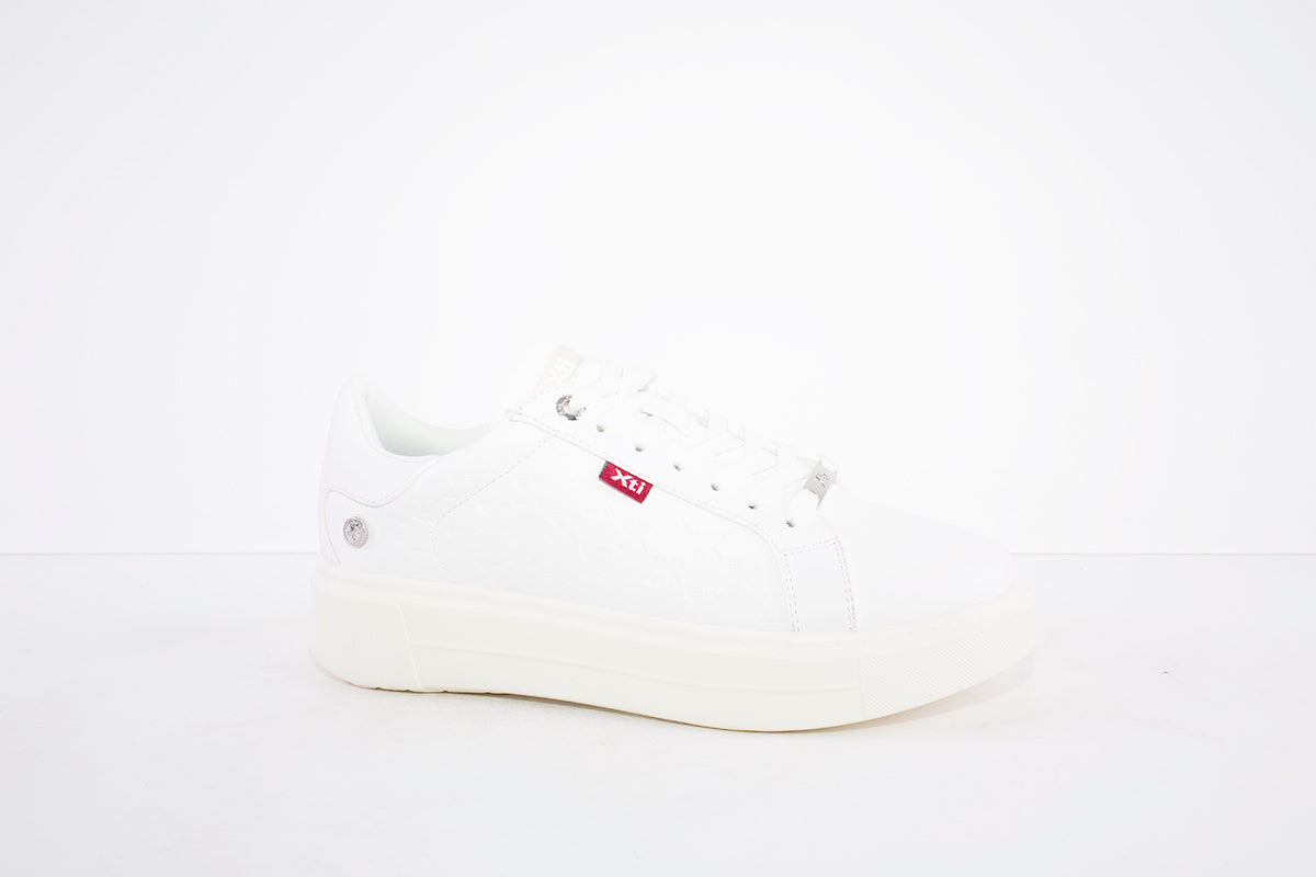 XTI - 44291 FLAT LACED FASHION SHOE - WHITE