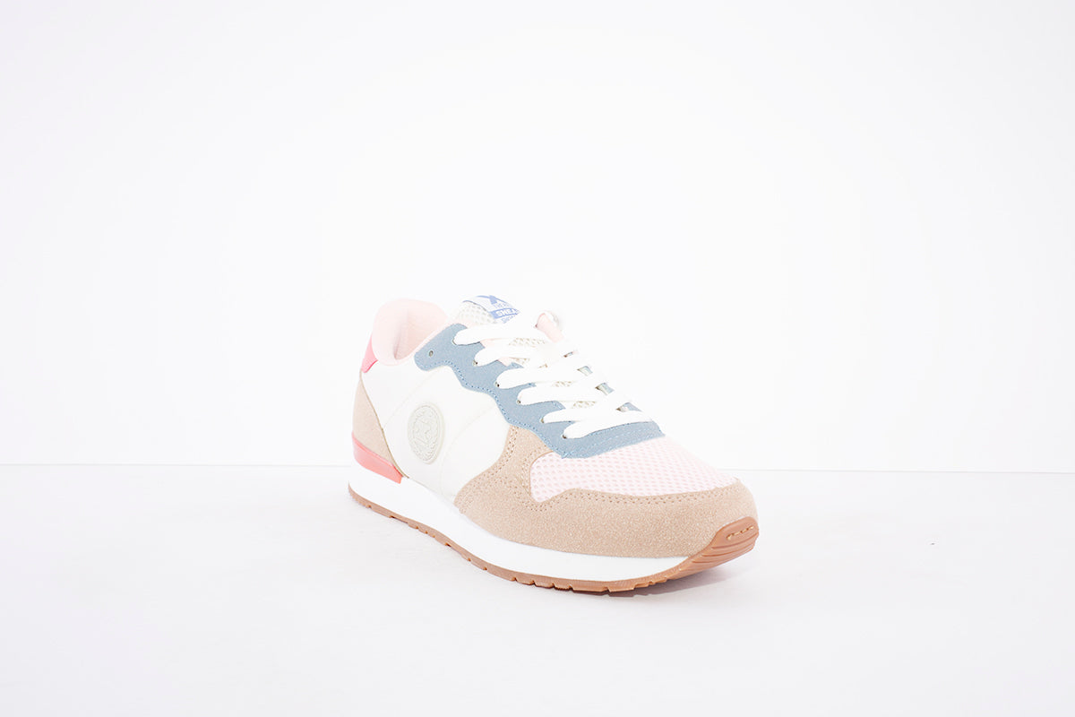 XTI - 43661 LACE UP FASHION SHOE - BEIGE/PINK