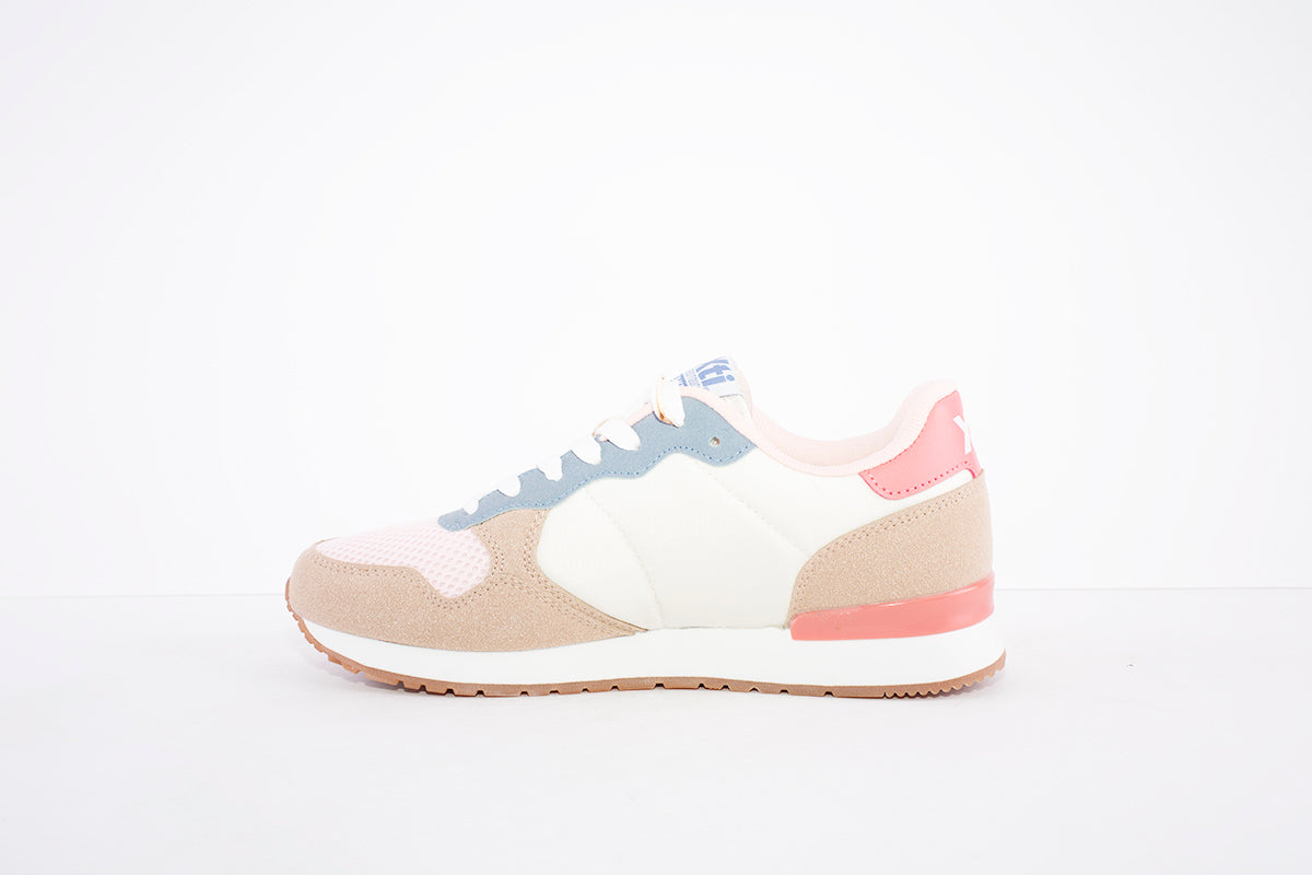 XTI - 43661 LACE UP FASHION SHOE - BEIGE/PINK