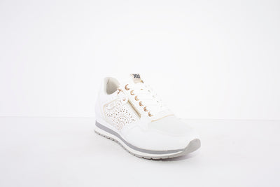 XTI - 44320 FLAT LACE UP FASHION SHOE - WHITE