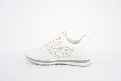 XTI - 44320 FLAT LACE UP FASHION SHOE - WHITE