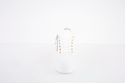 XTI - 44309 LACED/ZIP FASHION SHOE - WHITE