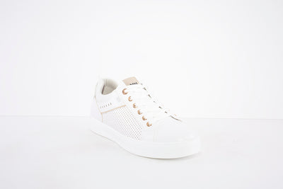XTI - 44319 FLAT LACED FASHION SHOE - WHITE