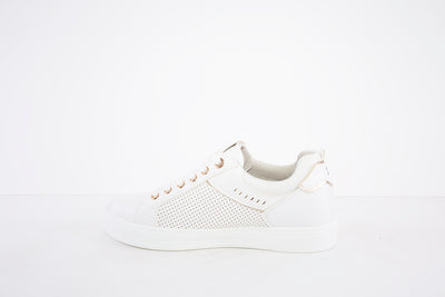 XTI - 44319 FLAT LACED FASHION SHOE - WHITE