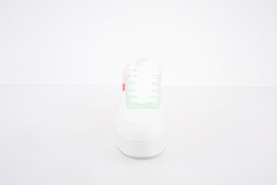 REFRESH -79405 CHUNKY LACE UP FASHION SHOE - WHITE MULTI