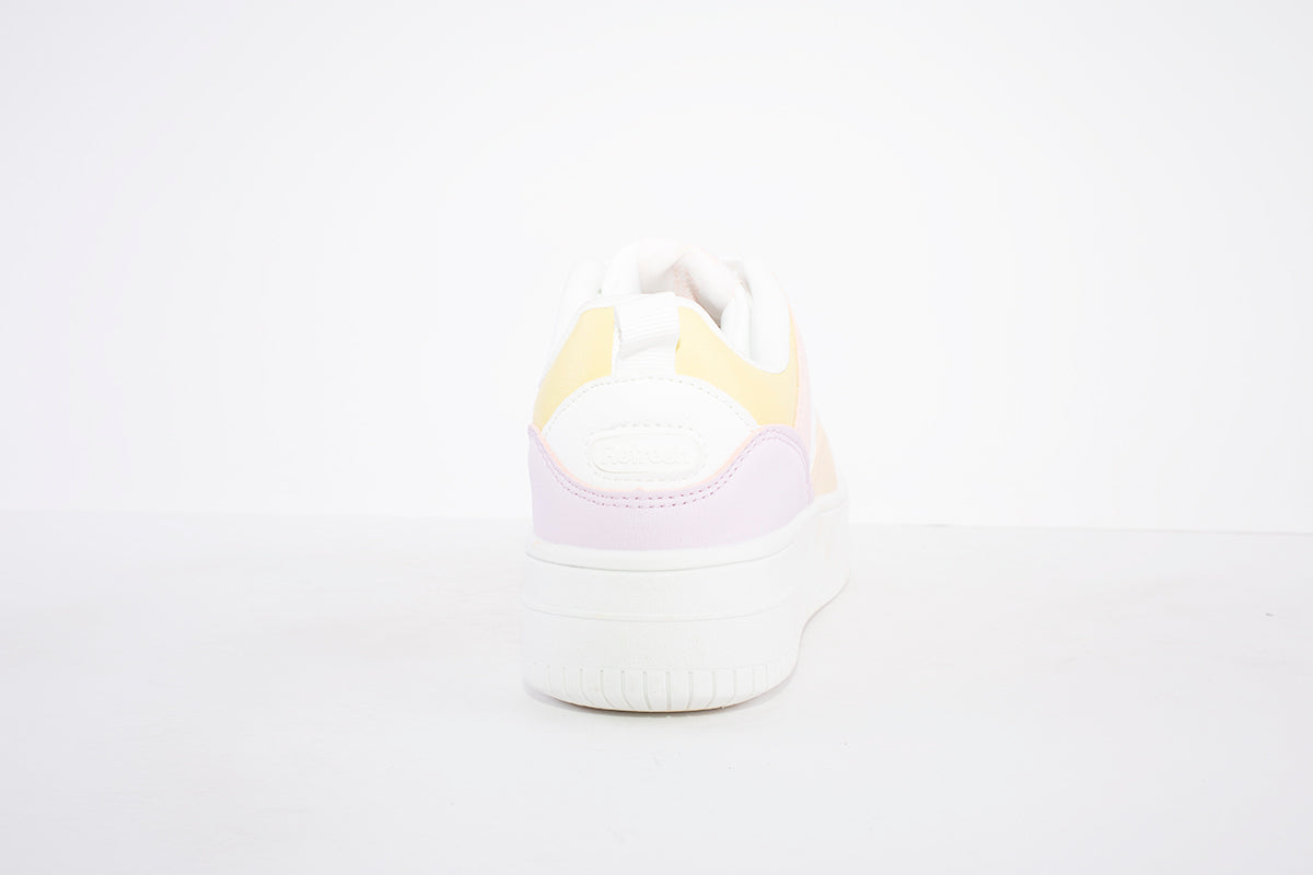 REFRESH -79405 CHUNKY LACE UP FASHION SHOE - WHITE MULTI
