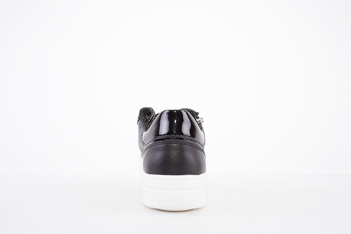 MARCO TOZZI - 23718-098 FLAT LACED/ZIP FASHION SHOE - BLACK COMBI