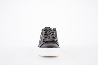 MARCO TOZZI - 23718-098 FLAT LACED/ZIP FASHION SHOE - BLACK COMBI