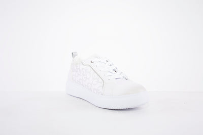 BUGATTI - 431 A2S09 LACED FASHION TRAINER - WHITE LEATHER