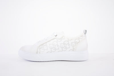 BUGATTI - 431 A2S09 LACED FASHION TRAINER - WHITE LEATHER