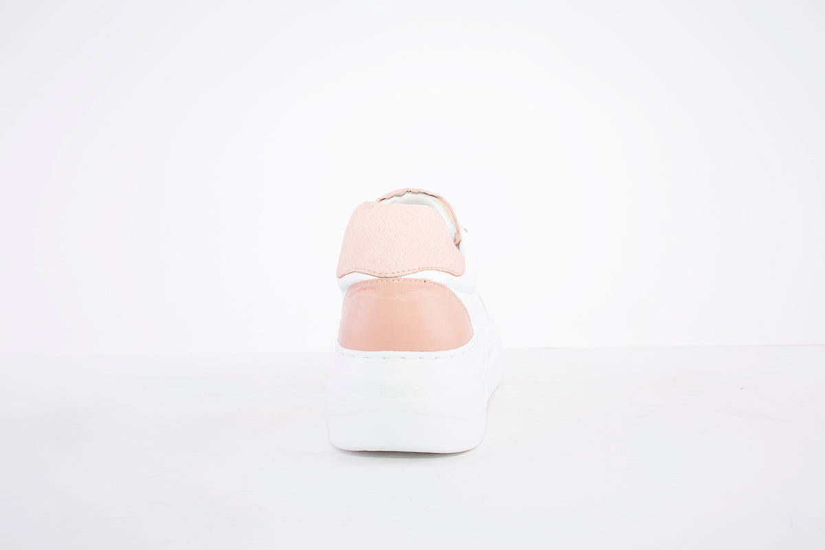 UNISA - FRAILE FLATLACED CASUAL SHOE - WHITE/PINK