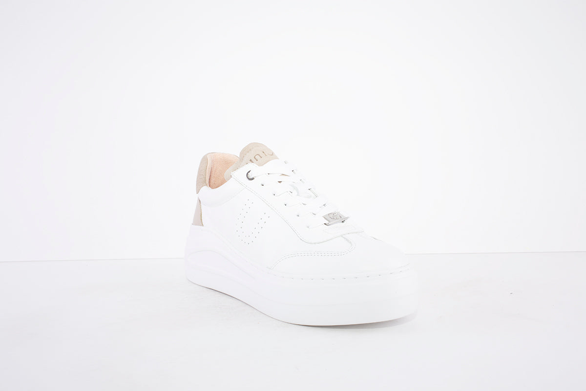 UNISA - FRAILE LACE UP CASUAL SHOE - WHITE/BEIGE