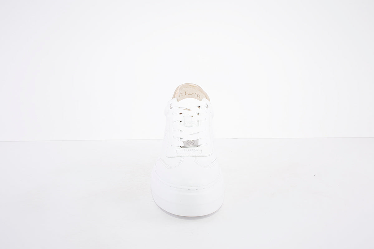 UNISA - FRAILE LACE UP CASUAL SHOE - WHITE/BEIGE